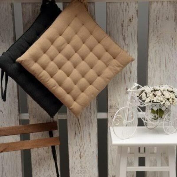 4x Peices Chair Seat Pads Cushions with silicone Fluffs 100% Cotton - Image 4