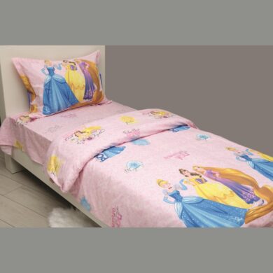 Princess  Single 100% Cotton Kids Duvet Cover Set