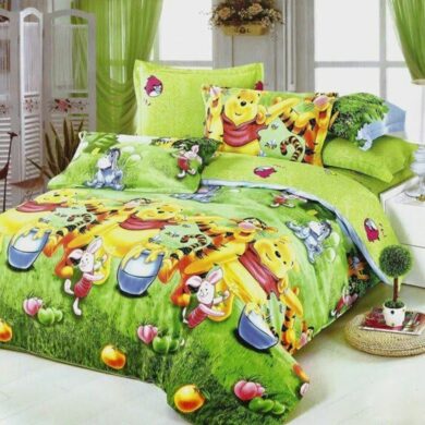 Winnie The Pooh  Single 100% Cotton Kids Duvet Cover Set