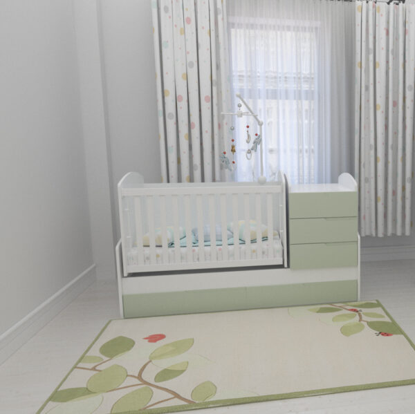 PRE-ORDER! Baby Cot Convertible Bed + Mattress Swinging Basket Toddler Bed - Image 8