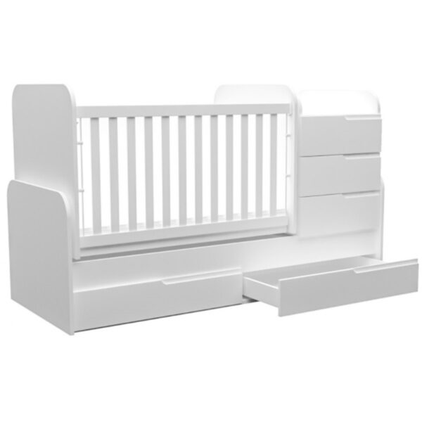 PRE-ORDER! Baby Cot Convertible Bed + Mattress Swinging Basket Toddler Bed - Image 2
