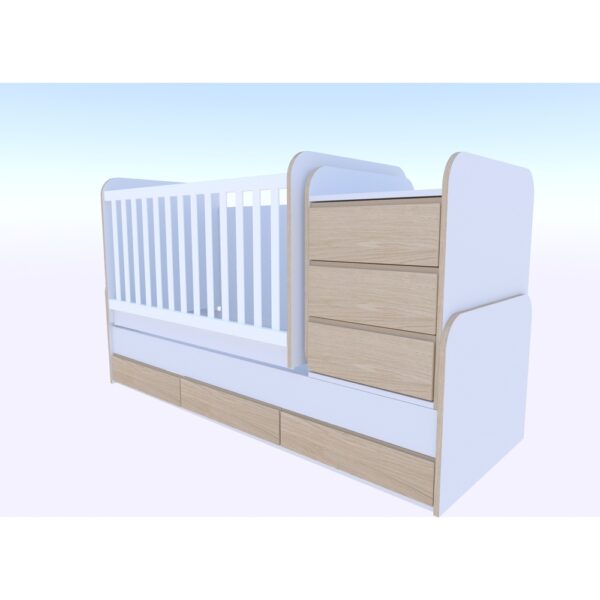 PRE ORDER Luxury Baby Convertable Cot Mattress Swing Basket Function Toddler Bed - Image 3