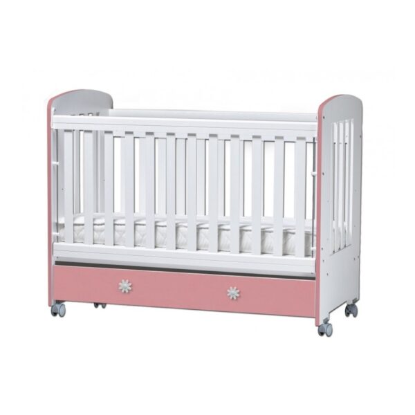 Multi Colour Baby Cot KLEO Three levels Mattress Removable grid - Image 3