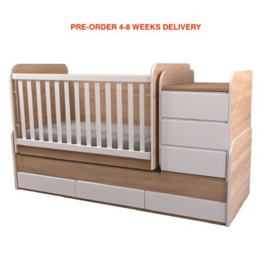 PRE ORDER Luxury Baby Convertable Cot Mattress Swing Basket Function Toddler Bed