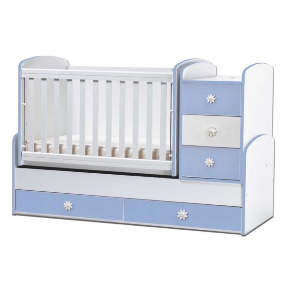 Nia PRE-ORDER! Baby Cot Convertible Bed + Mattress Swinging Basket Toddler Bed - Image 7