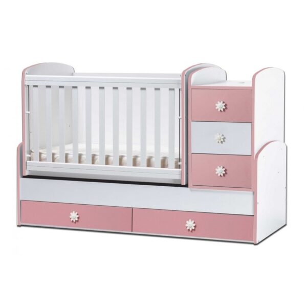 Nia PRE-ORDER! Baby Cot Convertible Bed + Mattress Swinging Basket Toddler Bed - Image 6