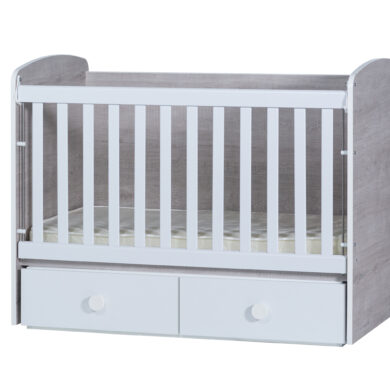 TONI Baby Cot Rocking Mechanism Bed Drawer + Mattress