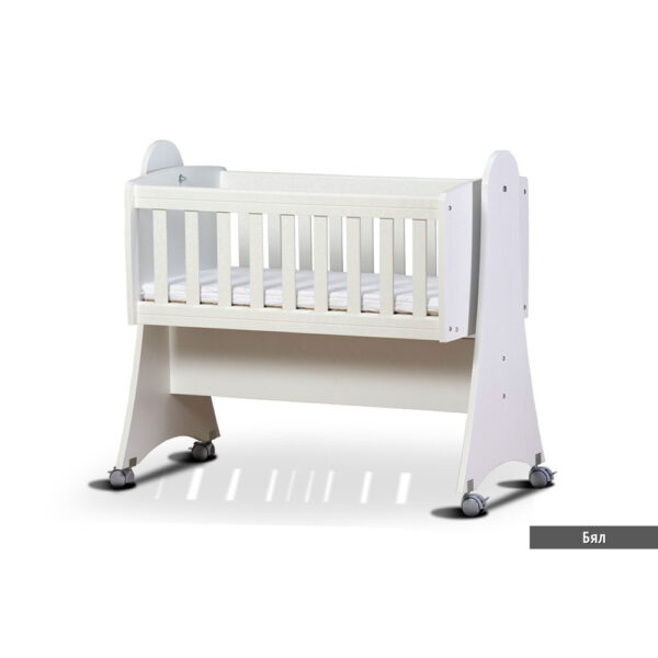 Zori Baby Swing Cot bed North Oak + White Mattress Swing Basket Function - Image 4