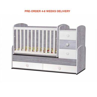 Nia PRE-ORDER! Baby Cot Convertible Bed + Mattress Swinging Basket Toddler Bed