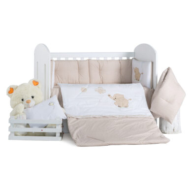 Elephant Cappuchino Baby Bedding Set 60/120 - 4 parts